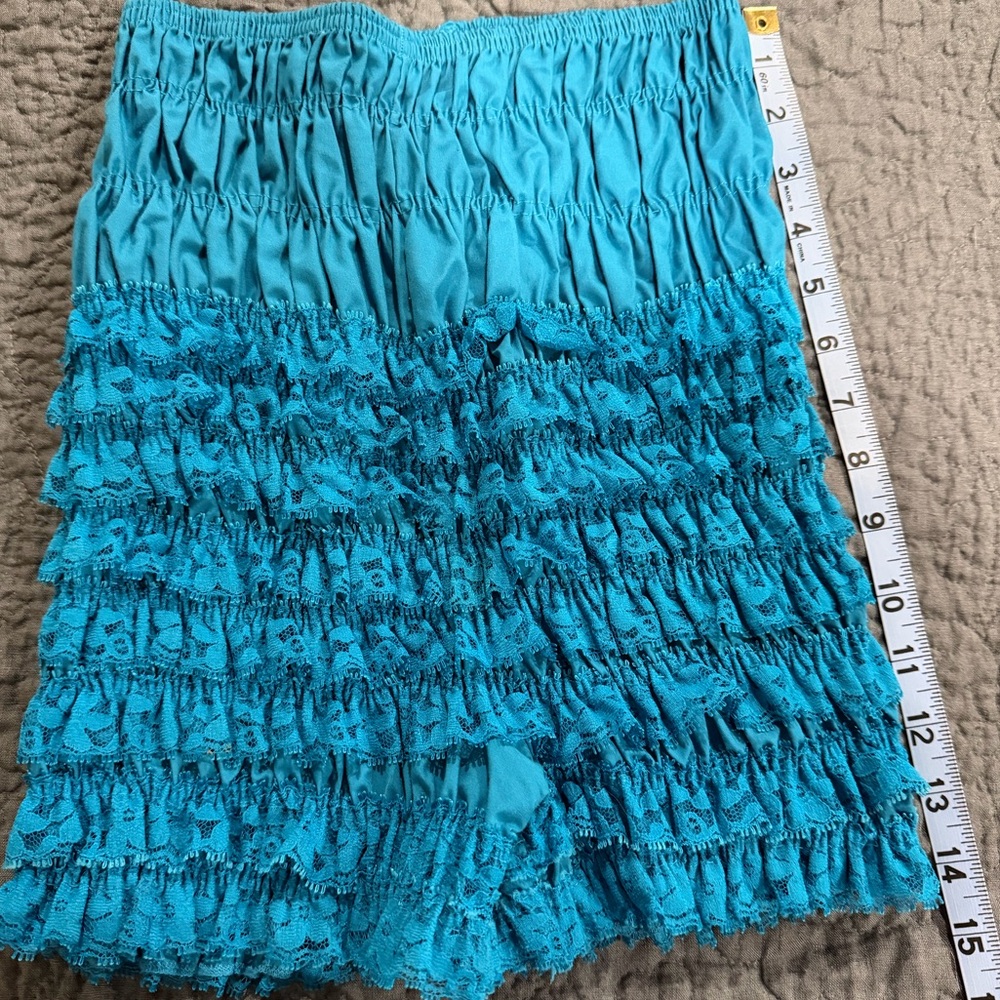 Vintage Malco Modes gathered N29 S Women's Panties petti pants turquoise